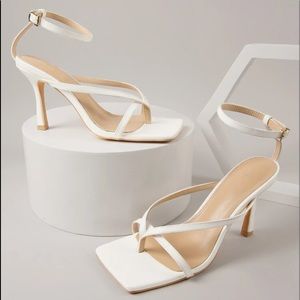Square Toe Strap Heels